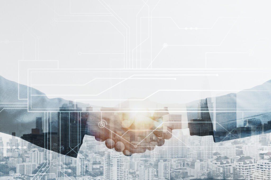 Business partners handshake